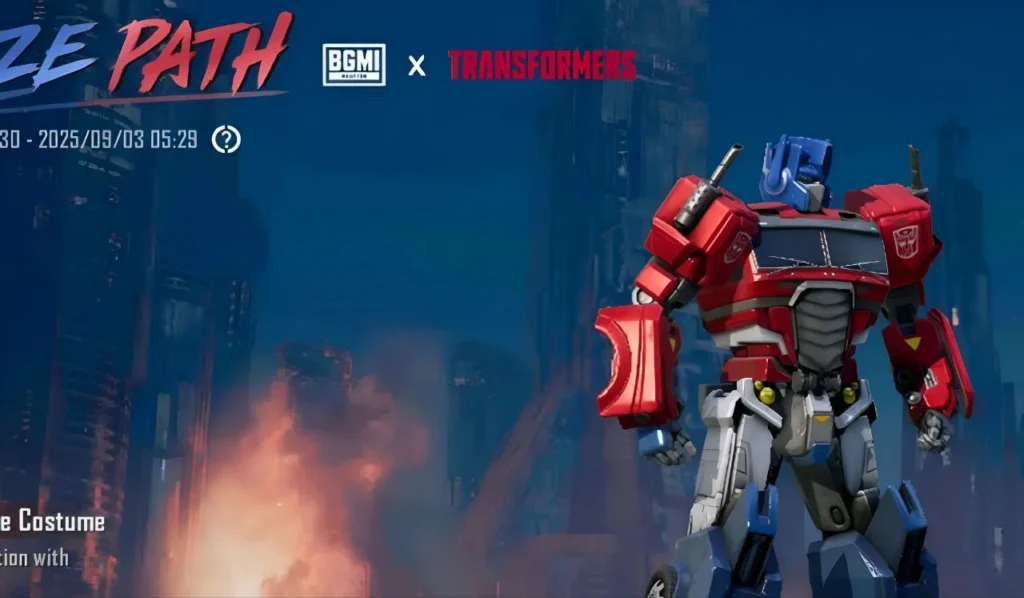 BGMI Transformers Prize Path Event