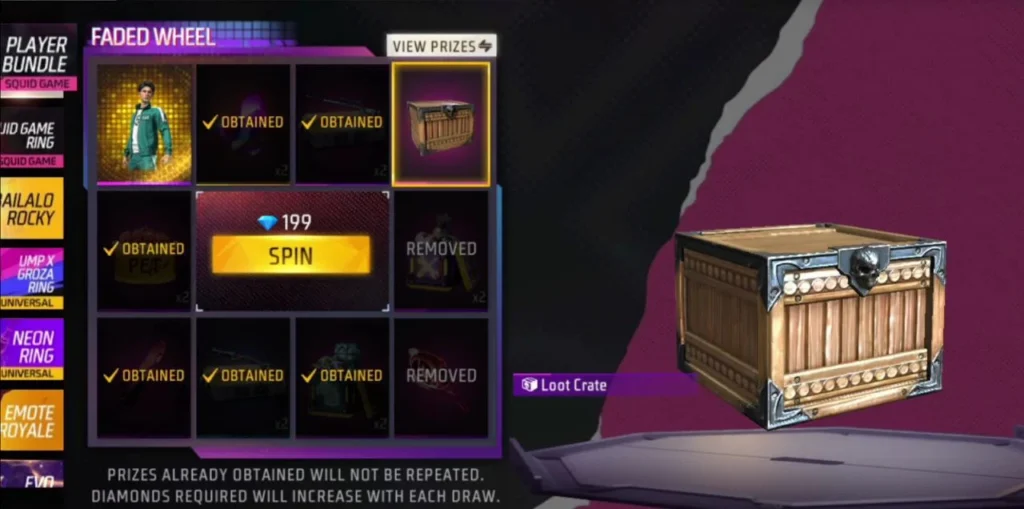 Free Fire Max Wheel Event में मचा धमाल