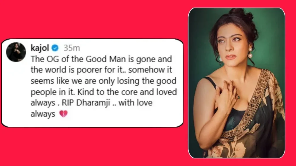 Kajol Devgan post by dharmendra deth